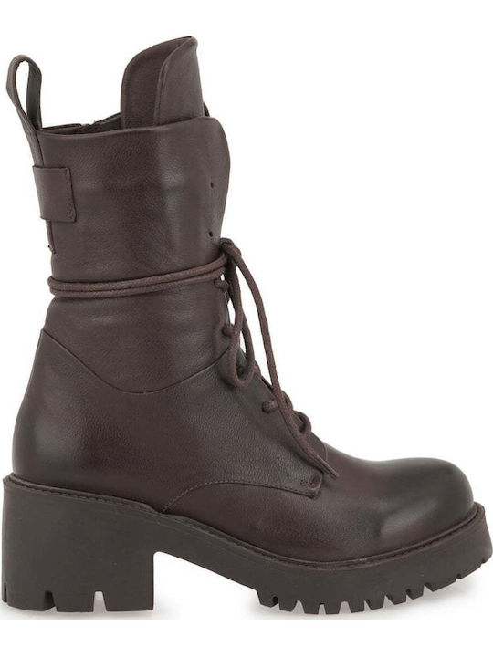 Tsakiris Mallas Leder Damen Kampfstiefel mit Mi...
