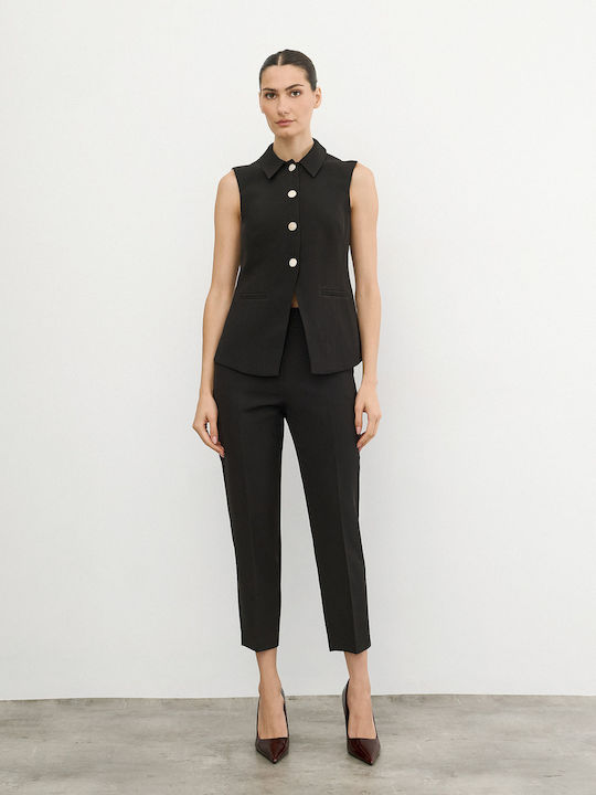 Women's Fabric Trousers Black