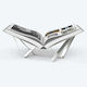 Book End Holder 2.0 Steel Silver 37 X 21 X 15 Cm Hintsdeco