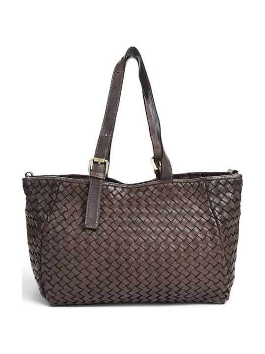 Passaggio Leather Geantă Dama Shopper Tricotată...