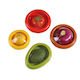 Set 4 Containers Fresh Vegetable Storage Flippy Portable Sealed Anti-oxidation Boxes 4 Different Shapes Vegetables Fruits Different Colors