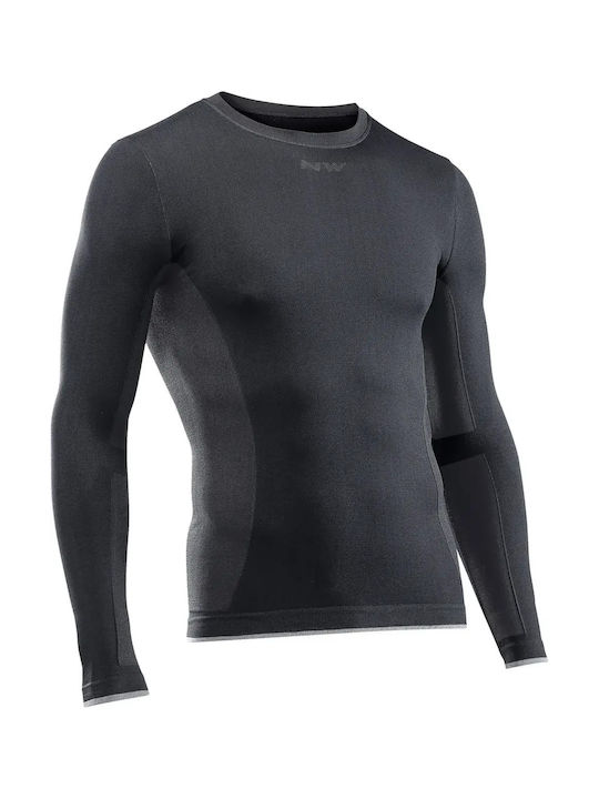 Northwave Tricou De Ciclism Pentru Bărbați Cu Mâneci Lungi Negru