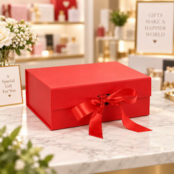 Galifas Paper Gift Box Red 28.2x9.2x20.2cm