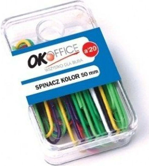 Okoffice Χρωματιστοί Συνδετήρες 50 Mm 50 Τεμ