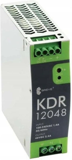 SilentiumPC Τροφοδοτικό LED IP20 Ισχύος 120W με Τάση Εξόδου 48V