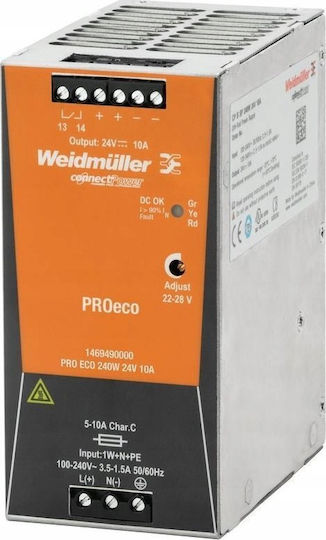 Weidmuller LED Power Supply IP20 Power 240W with Output Voltage 48V