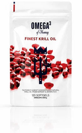Norway Omega Ulei de pește Antarctic Krill Pouch 120 capsule cu aromă Natural