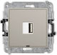 Karlik Single Flush Mount Power Socket Brown