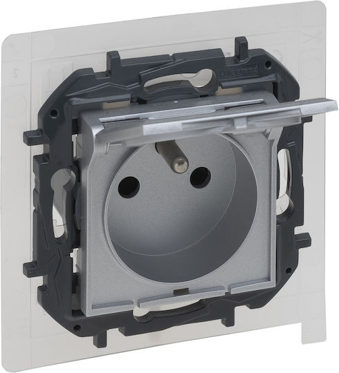 Legrand Niloe Single Flush Mount Power Socket with Automatic Terminals Waterproof with Lid