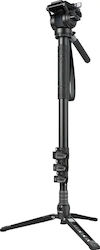 SmallRig 6622 Monopied din aluminiu cu 4 secțiuni și cap video SmallRig 6622 Monopied din aluminiu cu 4 secțiuni și cap video