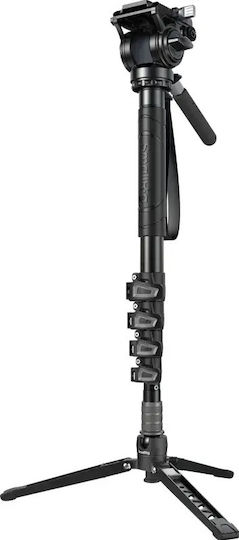 SmallRig 6624 Monopied din aluminiu cu 5 secțiuni și cap video