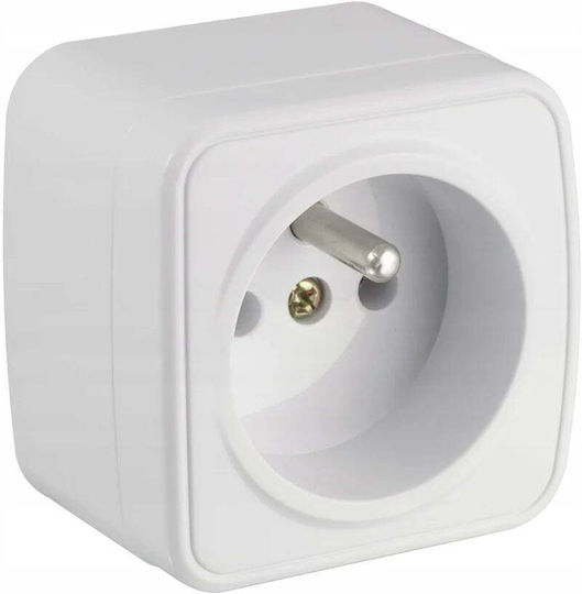 Elektro Plast Single Walled Power Socket White