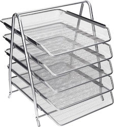 Teka Tavă de arhivare metalică argintie