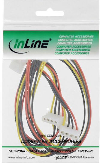 InLine 4-Pin Molex - 4-Pin Molex Cable 0.55m Πολύχρωμο 29654A