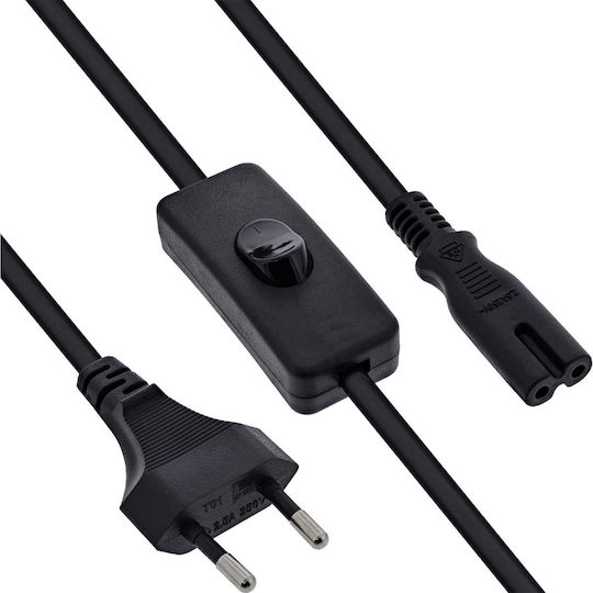 InLine Euro - Euro Cable 0.5m Μαύρο