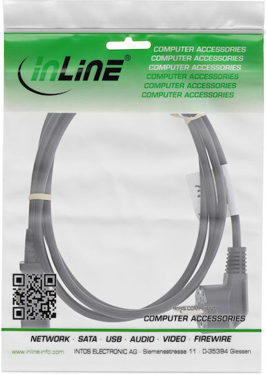 InLine Schuko / IEC C13 - Schuko / IEC C13 Cable 1m Μαύρο