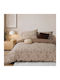 Nef-Nef Homeware Dream Set of Double Bed Sheets 200x270cm Ecru (2 Pieces)