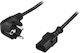 Deltaco IEC C13 - IEC C13 Cable 0.5m Black
