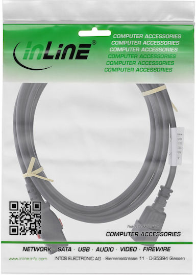 InLine IEC C13 / IEC C14 - IEC C13 / IEC C14 Cable 3m Black