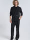 Men's Trousers Set Relaxed Fit Black