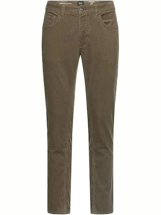 Men's Trousers Elastic Regular Fit Olive
