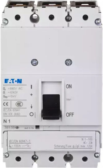 Eaton Automatischer Leistungsschalter 100A Dreipolig AC/DC 259144