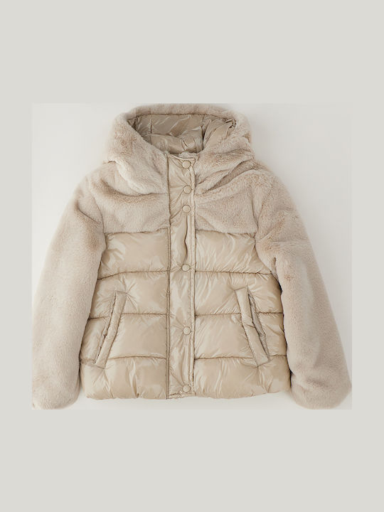Kids Coat Short Beige