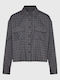 Long Sleeve Women's Shirt Navy Blue Checked