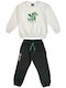 Kids Sweatpants Set With Ecru Top