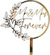 Decoratiune Cake Topper Flippy Mr&Mrs Forever Design Temă Nuntă 10 Cm Aurie