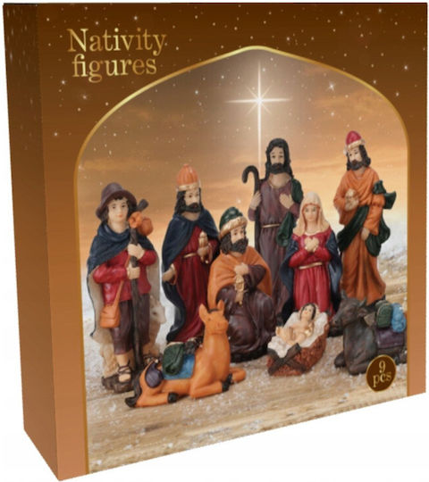 HIPO Weihnachtsfigur Krippe Höhe 16cm 9Stücke