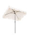 Umbrelă Pătrată Metalică Ecru 1.95x1.22m