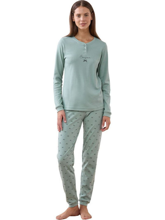Noidinotte Winter Women's Pyjamas Set Turquoise