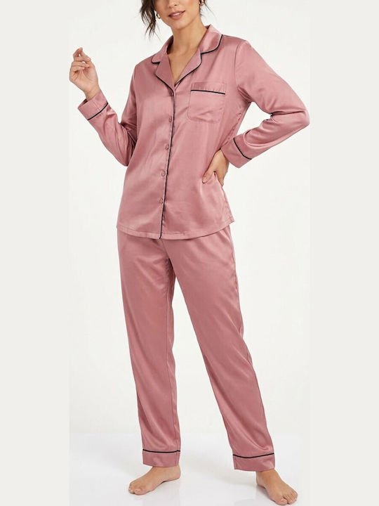 Lovelx Homewear Set De Pijamale Dama De Iarnă Roz