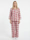Dreams by Joyce Winters Frauen Schlafanzug Set Baumwollene Rote