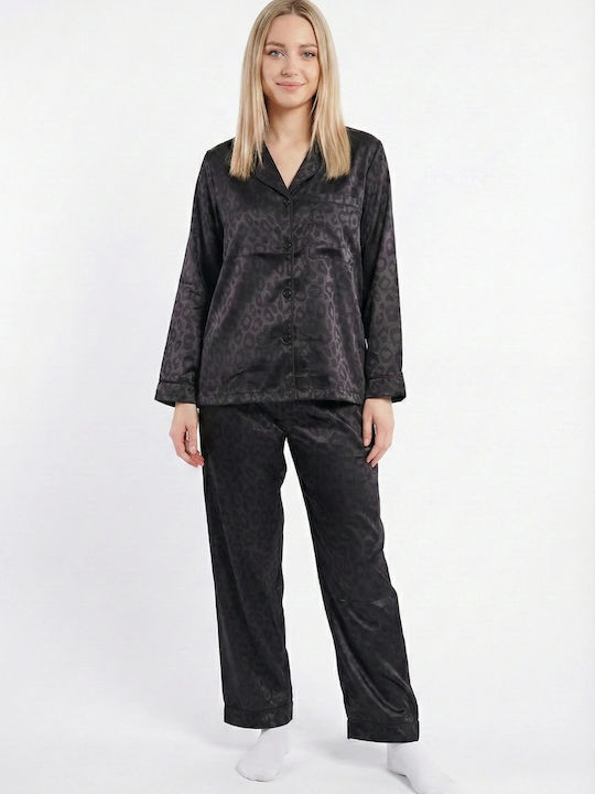 Dreams by Joyce Winter Women's Pyjamas Set Black