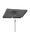 Umbrelă Pătrată Metalică Gri 3x2m