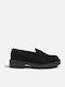 Suede Damen Mokassins in Schwarz Farbe