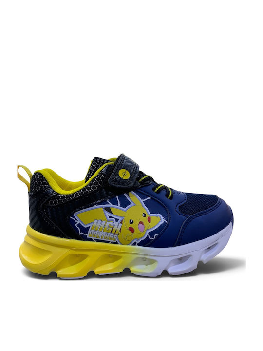 Kinder Sneaker mit Bügel- und Schleifenverschluss und Lichtern Blau