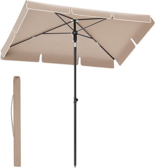 Umbrelă Pătrată Metalică Maro 2.3x1.5m Umbrelă Pătrată Metalică Maro 2.3x1.5m