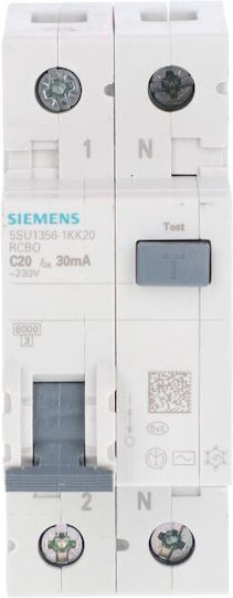 Siemens Automatischer Leistungsschalter 20A Bipolar AC 5SU1356-1KK20