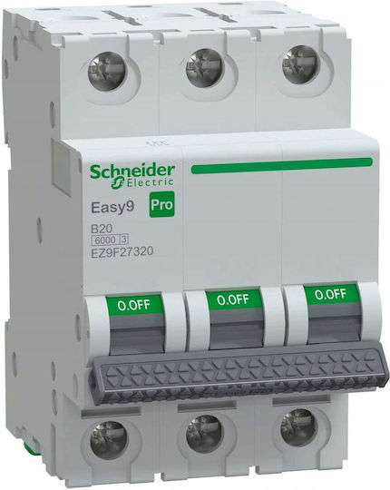 Schneider Electric Αυτόματη Ασφάλεια 20A Τριπολική AC