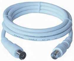 PremiumCord Cablul De Antenă Coaxial Masculin - Coaxial Feminin Alb 3m 1 Bucată