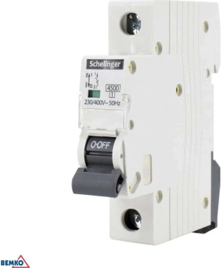 Bemko Αυτόματη Ασφάλεια 10A Μονοπολική A02-G7-1P-C10