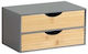 Kesper Schreibtischschublade 2 Fächer 16x14x27cm