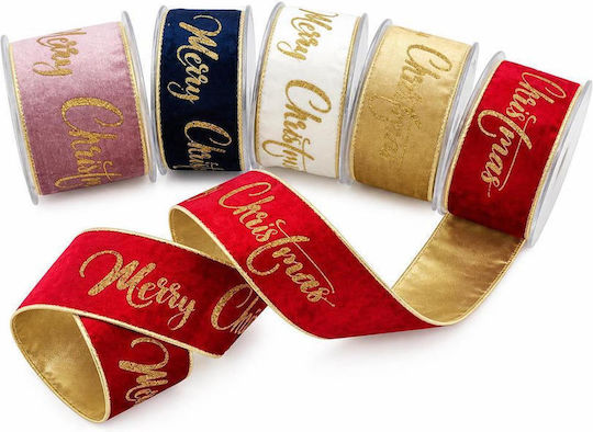 Atmosphera Frohe Weihnachten Samtband Goldene 52mm x 4,5m