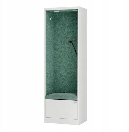 Jan Nowak Cabină Acustică Sally Mentalbox 600 Mm Corp Alb Scaun Verde