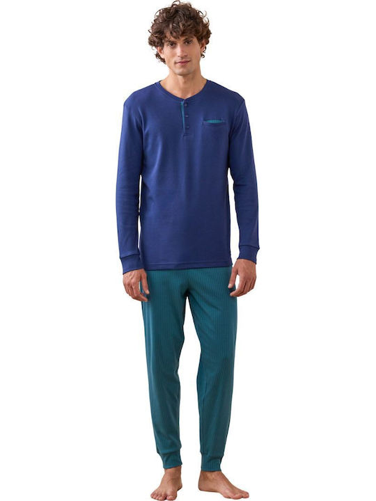 Noidinotte Winter Men's Pyjamas Navy Blue