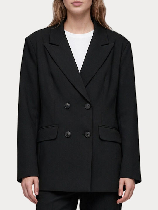 Vero Moda Damen Doppelreihiges Blazer Schwarz