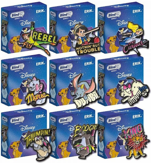 Erik Stand 24 Collectible Badges Mystery Box Disney Classics